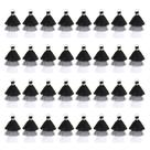 Bolsa Tassel Charm MECCANIXITY Mini, três camadas, 1,6 cm, preta, cinza Bolsa Tassel Charm MECCANIXITY Mini, três camadas, 1,6 cm, preta, cinza