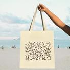 Bolsa Tema Gatinho Ecobag Cor Cru