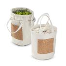 Bolsa Térmica 4,8L Para Marmita Lanche Bebidas Algodão Cortiça Revestimento Alumínio Alça Bolso Frontal Cordão