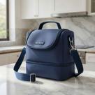 Bolsa Térmica com 2 Compartimentos For Men Alça de Mão Transversal Leve Escritório Academia Premium