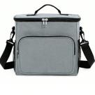 Bolsa Térmica Compacta com Zíper Duplo e Bolsos Laterais em Tela