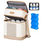 Bolsa Térmica Dupla Camada para Leite Materno Mancro - Bege Bolsa Térmica Dupla Camada para Leite Materno Mancro - Bege