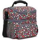 Bolsa Térmica FlowFly para Almuerzo de Doble Capa, Aislada para Adultos, Negra