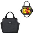 Bolsa termica grande fitness academia dieta trabalho executivo bolsa alca 2 bolsos porta garrafa preta