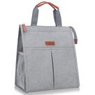 Bolsa Térmica Lacdo Impermeable Suave para Almuerzo Gris 29x25x16 cm