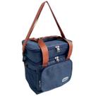 Bolsa Térmica Lancheira Grande Duplo Compartimento Marmita Cor:Azul