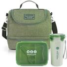 Bolsa Térmica Lancheira Necessaire Alça Ombro Kit Marmita e Copo Box Fitness Escola Trabalho Bolsa Térmica Lancheira Necessaire Alça Ombro Kit Marmita e Copo Box Fitness Escola Trabalho