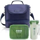 Bolsa Térmica Lancheira Necessaire Alça Ombro Kit Marmita e Copo Box Fitness Escola Trabalho Verde