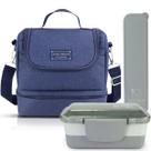 Bolsa Térmica Lancheira Necessaire Concept Kit Pote Marmita Lanches 2 Compartimentos e Porta Talheres