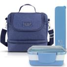 Bolsa Térmica Lancheira Necessaire Concept Kit Pote Marmita Lanches 2 Compartimentos e Porta Talheres Bolsa Térmica Lancheira Necessaire Concept Kit Pote Marmita Lanches 2 Compartimentos e Porta Talheres