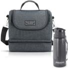 Bolsa Térmica Lancheira Necessaire Concept Marmita Lanches 2 Compartimentos Divisórias + Garrafa Squeeze com Trava Bolsa Térmica Lancheira Necessaire Concept Marmita Lanches 2 Compartimentos Divisórias + Garrafa Squeeze com Trava