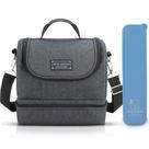 Bolsa Térmica Lancheira Necessaire Concept Marmita Lanches Bebidas 2 Compartimentos + Porta Talheres