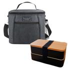 Bolsa Térmica Lancheira Necessaire Lanches Bebidas Marmita 2 compartimentos e porta talheres Bolsa Térmica Lancheira Necessaire Lanches Bebidas Marmita 2 compartimentos e porta talheres