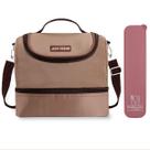 Bolsa Térmica Lancheira Necessaire Marmita e Porta Talher Lanches Bebidas 2 Compartimentos