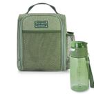Bolsa Térmica Lancheira Necessaire Marmita + Garrafa Squeeze Com Tampa Bico Alça e Trava 500 Ml