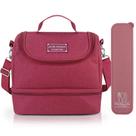 Bolsa Térmica Lancheira Necessaire Marmita Lanches Bebidas 2 Compartimentos + Porta Talheres Portáti