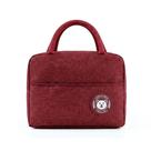 Bolsa Térmica Lunch Bag Reutilizável para Marmita em Poliéster com Bolso Frontal Vermelho Draik