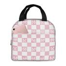 Bolsa Térmica para Almuerzo DADABULIU con Diseño de Moño a Cuadros Rosados