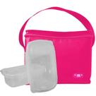 Bolsa Térmica Pequena Feminina Rosa Para Refeições Kit 2 Potes Bolsa Térmica Pequena Feminina Rosa Para Refeições Kit 2 Potes