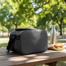 Bolsa Termica Porta Marmita Lancheira Grande 9 Litros Necessaire Fitness Viagem Academia Dia a Dia Alça Ombro Impermeavel Cinza 18x19x29cm Best Sling