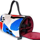 Bolsa Térmica Porta Vinho 3 Garrafas Bebidas BagGarrafas Cerveja,Whisky, Estampada com Alça de Mão divisorias removiveis Passeio Viagem Case Premium