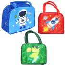 Bolsa termica retangular dinossauro / foguete 22,5x18x12,5cm