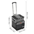 Bolsa termica rodinhas 39 litros poliester e peva 35cm x 28cm x 40cm