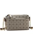Bolsa Tipo Crossbody Monograma Delicado - Alça Transversal - Chenson 3485480 - Natural