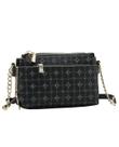Bolsa Tipo Crossbody Monograma Delicado - Alça Transversal - Chenson 3485480 - Preto