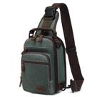 Bolsa tipo estilingue de lona encerada Nerlion verde para homens