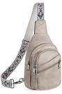 Bolsa tipo estilingue Telena Crossbody, material vegano, cinza nuvem, feminina