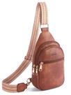 Bolsa Tipo Estilingue Telena Feminina - Pochete Tiracolo em Couro Marrom