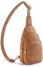 Bolsa tipo estilingue Telena Leather Fanny Pack, tiracolo, feminina, marrom
