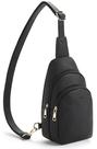 Bolsa tipo estilingue Telena Leather Fanny Pack, tiracolo, preta, feminina