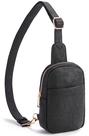 Bolsa tipo estilingue Telena Small Leather Crossbody preta
