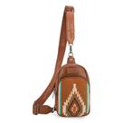 Bolsa tipo estilingue Wrangler Aztec para mulheres tricotada a tiracolo AR-WG174-210BR