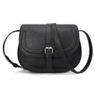 Bolsa tiracolo AFKOMST Saddle Purse, material vegano, preta, feminina