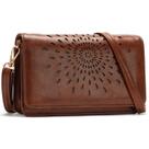 Bolsa tiracolo APHISON multifuncional pequena para mulheres, café