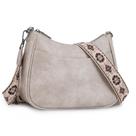 Bolsa tiracolo APHISON Trendy Leather com alça ajustável cinza