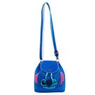 Bolsa Tiracolo Azul Stitch Piscando Olho 16x8x17cm Disney