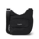 Bolsa tiracolo Baggallini Criss Cross Travel preta de nylon Bolsa tiracolo Baggallini Criss Cross Travel preta de nylon
