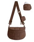 Bolsa tiracolo BAGSMART Puffer Nylon para mulheres, chocolate