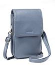Bolsa tiracolo befen pequena de couro genuíno azul para mulheres Bolsa tiracolo befen pequena de couro genuíno azul para mulheres