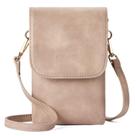 Bolsa tiracolo BOSTANTEN de material vegano para mulheres marrom claro