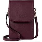 Bolsa tiracolo BOSTANTEN em material vegano para mulheres cor de vinho