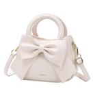 Bolsa tiracolo CHERUTY Small Vegan Leather com Bow Knot Beige