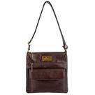 Bolsa Tiracolo de couro Karen café Feminino