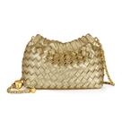 Bolsa tiracolo e bolsa de noite Joryin Woven Champagne Gold