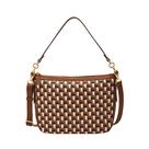 Bolsa tiracolo em couro Fossil Jolie para mulheres em tecido neutro Bolsa tiracolo em couro Fossil Jolie para mulheres em tecido neutro