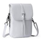 Bolsa tiracolo em couro genuíno branco para mulheres Bolsa tiracolo em couro genuíno branco para mulheres